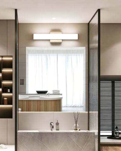 16" LED Bathroom Vanity Light, 10W 5CCT Dimmable, Brushed Nickel | Wall Bar Light, Rust & Moisture Resistant, Dimmable 2700K-5000K, Energy-saving, moisture-proof, Dresser Bathroom over Mirror - color: Brushed Nickel, size: 16in 5CCT