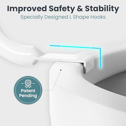 PELEGON Toilet Safety Rails (250lb) - Adjustable Toilet Safety Rails, Toilet Bar for Elderly Adults, Toilets Rails for Seniors, Toilet Seat with Handles for Elderly & Disabled Toilet Grab Bar - 1 Pack - size: 1 Pack