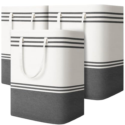 3 Pack Large Laundry Baskets, Laundry Hampers, Freestanding Waterproof Collapsible Clothes Bag with Extended & Reinforced Handles - Clothes Basket for Dorm, Bathroom, Home (100L) - size: 3 x 100L