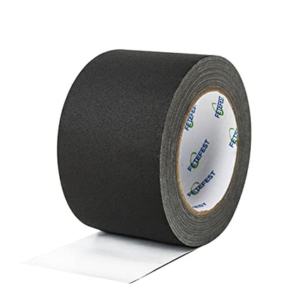 Gaffers Tape 3 inch Black, 30 Yards Heavy Duty, Professional Grade Large Gaffer Tape, Non-Reflective No Residue Hand Tear Self-Adhesive (3" Black 1 Roll) - color: 3" Black (1 Roll)