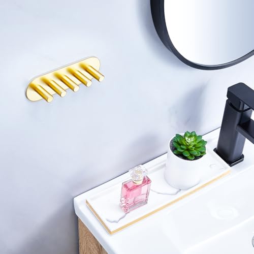 Electric Toothbrush Head Holder, Toothbrush Holders Wall Mounted, Adhesive Tooth Brush Head Holder Organiser, Electric Toothbrushs Holder, Shower Tooth Brushing Holder (Gold, Large) - color: Gold, size: Large