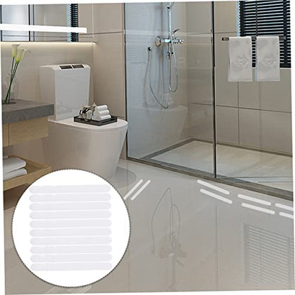 SOLUSTRE 24pcs Non Slip Slip Strips Bath Safety Strips Adhesive Bath Treads for Bathroom Shower Stairs - size: 24 pcs