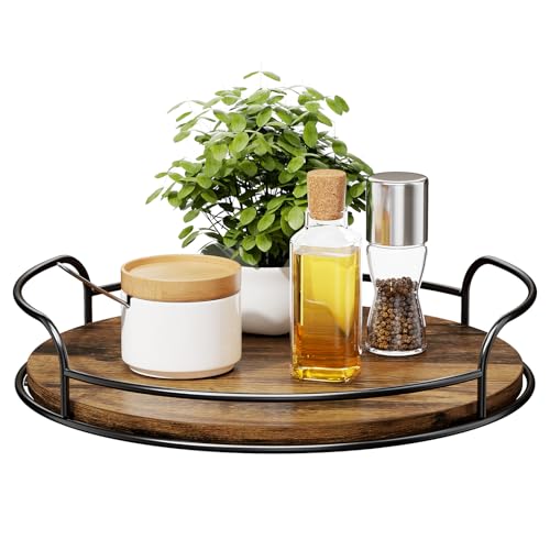 LAMU Lazy Susan Organizer, 12'' Lazy Susan Turntable for Cabinet, Table Top, Kitchen, Countertop, Bathroom, Pantry, Spice Organization, Wooden,1 Pack - size: 12in 1 Pack