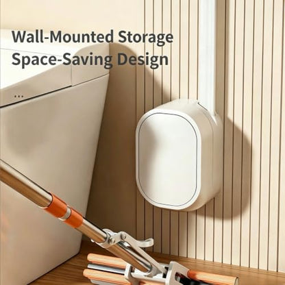 Disposable Toilet Wand Kit with 30 Refills,Wall-Mounted Holder & Storage Caddy,Toilet Brush for Deep Toilet Cleaning, Bathroom Accessories for Home, Dorm & RV(1 Wand+30Refills)