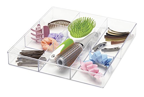 Whitmor 6-Section Clear Drawer Organizer (Pack of 6) - size: 6-Section (Pack of 6)