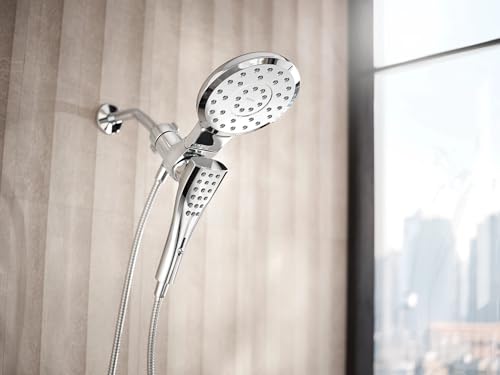 Moen Verso Magnetix Handheld & Rain Shower Head Combo, Chrome | 8-Function Handheld, 7-Inch Rain Shower Head, Detachable with 72-Inch Metal Hose, Model 220C3 - color: Chrome