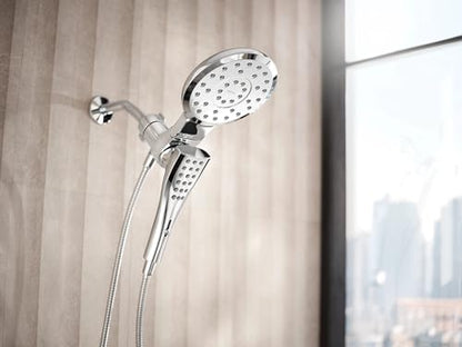 Moen Verso Magnetix Handheld & Rain Shower Head Combo, Chrome | 8-Function Handheld, 7-Inch Rain Shower Head, Detachable with 72-Inch Metal Hose, Model 220C3 - color: Chrome