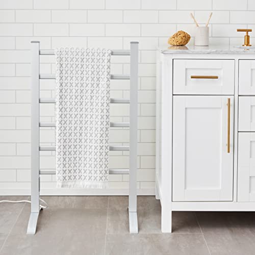 PA002T Towel Warmer Drying Rack with Timer, Brushed Chrome Color