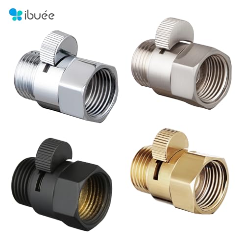 Solid Metal Brass Shower Pause or Shut-Off Valve with Ceramic Lever, ½" NPT BSP Universal Fit, Easy Install (Chrome) - color: Chrome