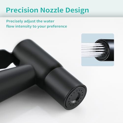 BARROCK 2 Pack Bidet Sprayer Head Only, Stainless Steel Handheld Shattaf Jet Spray for Toilet, Baby Cloth Diaper Sprayer with Adjustable Water Pressure Control, Matte Black - color: Matte Black