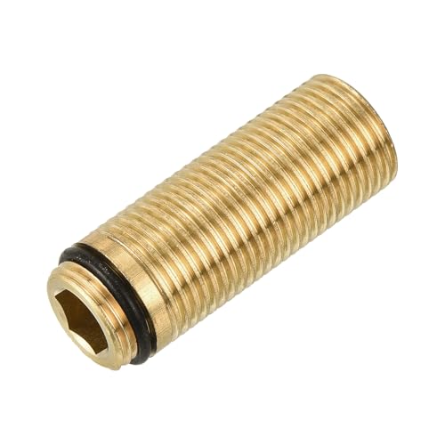 uxcell 1 Pcs Faucet Extension Tubes, 2.17" x 0.79" Faucet Mount Extension Shank Handle Brass Basin Faucet Mounting Accessories Fixed Foot for Bathroom and Kitchen Faucet - size: 2.17 inch