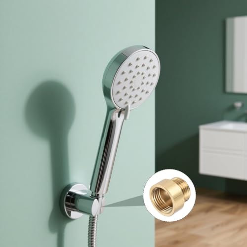 Shower Head Extension Arm, Brass G1/2 Male to Female Thread 20mm/0.79" Length Extender Pipe Fitting Nipple for Showers, Faucets, and Plumbing with PTFE Thread Seal Tape 3 Pack - size: 20mm/0.79"