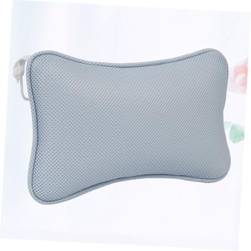 Non-Slip Bathtub Pillow with 2 Suction Cups Mesh Head Neck Shoulder Support Cushion for Oval and Straight-Back Tubs Spa Bath Pad