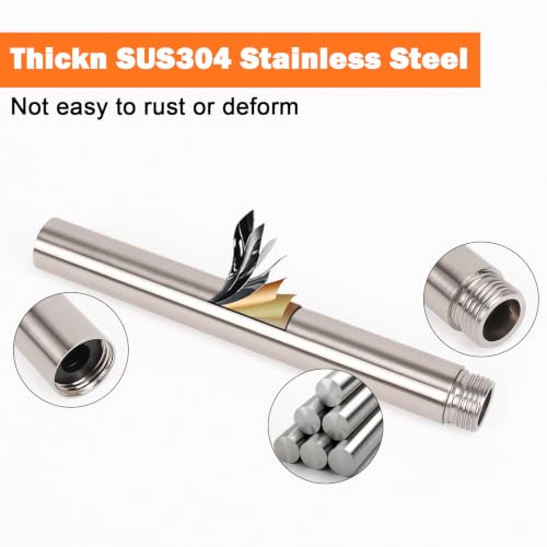 Shower Head Extension Arm, Shower Extender Water Outlet- Lowers Existing, Shower Pipe Extension for Bathroom, Made of Solid Metal Stainless Steel(8 Inch, Brushed Nickel) - color: Brushed Nickel, style: 8 Inch