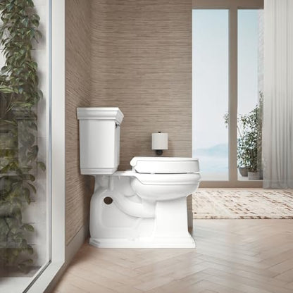 KOHLER 25876-0 Hyten 3" Height, Elevated Soft Close Round Toilet Seat, Contoured Seat with Grip-Tight Bumpers, Quick-Attach Hardware, White - color: White, size: Round
