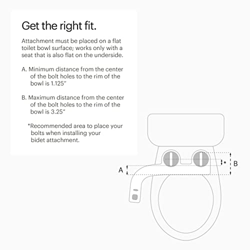 Brondell FSP-150 FreshSpa Thinline Precision Essential Bidet Attachment for Toilet Seats with Adjustable Water Pressure, Side Arm Control, Thin Profile, White (Single Nozzle) - style: Single Nozzle