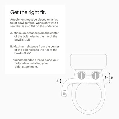 Brondell FSP-150 FreshSpa Thinline Precision Essential Bidet Attachment for Toilet Seats with Adjustable Water Pressure, Side Arm Control, Thin Profile, White (Single Nozzle) - style: Single Nozzle