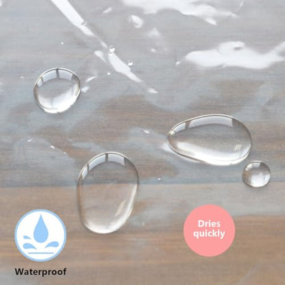 72x84 Extra Long Shower Curtain Liner Clear, Waterproof Heavy Duty | Transparent Plastic PEVA Vinyl Waterproof Inside Tall Shower Liner with 3 Magnets and Rustproof Grommets - color: Clear, size: 72"W x 84"L (Pack of 1)