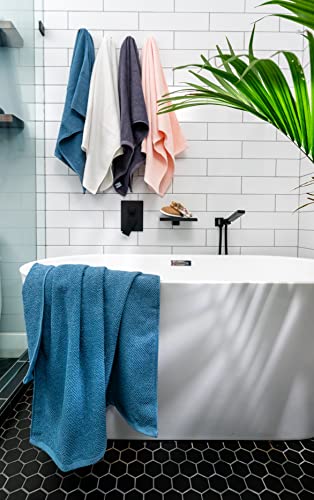 Simpli-Magic 79456 Popcorn Textured Bath Towels, 4 Pack, Blue - color: Blue