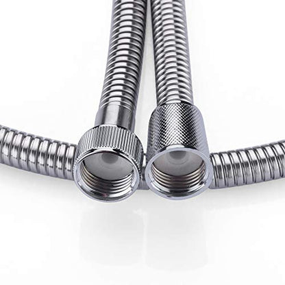 Rainovo Shower Hose Stainless Steel, 71 Inches(6 Feet) Extra Long Handheld Shower Head Hose Extension Replacement, Kink-Free Flexible Shower Hose Attachment For Shower Head Brushed Nickel. - size: 71 inches