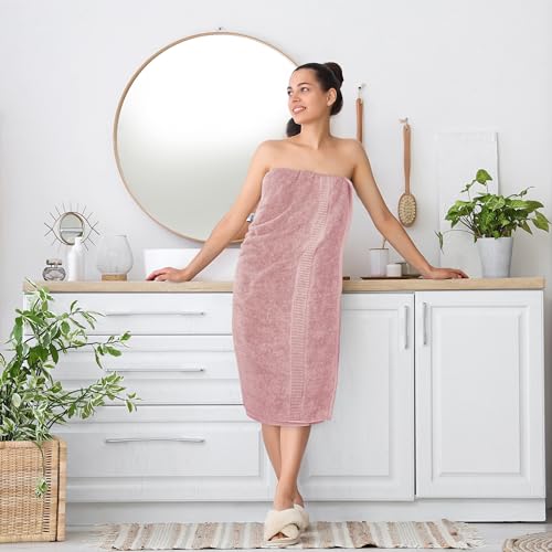 Utopia Towels Jumbo Bath Sheets, 2 Pack, 35x70 in, 600 GSM Cotton, Dusty Pink - color: Dusty Pink, size: 2 Piece Bath Sheet