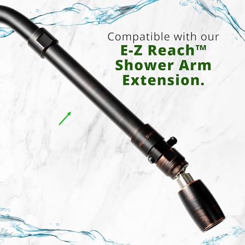 High Sierra® - Solid Metal 1.25 GPM Award Winning, Ultra Low Flow Shower Head with Trickle Valve. Patented Nozzle Never Clogs. Long Nut Hides Shower Arm Threads. Oil Rubbed Bronze Finish - color: Oil Rubbed Bronze, size: 1.25 GPM