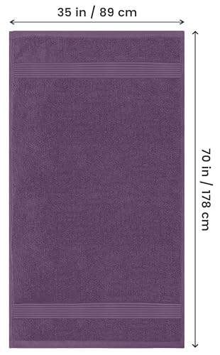 Utopia Towels Extra Large Bath Sheets, 2 Pack, 35x70 in, Cotton, Plum | Soft Lightweight Ring Spun Cotton Shower Towel Set - Highly Absorbent, Quick-Drying, Extra Large Bath Sheets, Durable - color: Plum