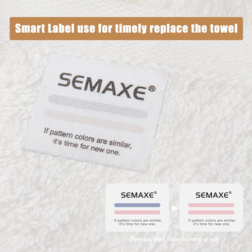 18-Piece Cotton Bath Towel Set with Hanging Loops for Bathroom, White | Stock-up towel set for family bathrooms, guest baths, multi-bath homes, and wash-day rotation, OEKO-TEX certified, easy care - color: A03: White