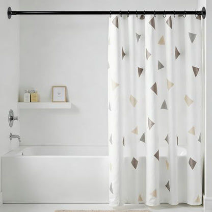 AHANDMAKER 2Pcs Adjustable Shower Curtain Rod Bracket for Slanted Wall, 22mm Angled Shower Rod Mount Stainless Steel Single Swivel Flange for Bathroom Angled Sloped Ceiling Wall, Black - size: 22.5mm