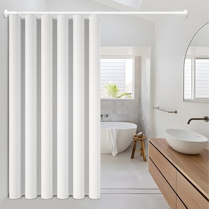 Shower Curtain Rod Tension, No Drilling, Adjustable 45-109 In, White | 1.26" Diameter Heavy Duty Tension Rod, Easy Install, Renter Friendly,Rustproof, for Bathroom Window Living Room Divider Patio - color: White, size: 45-109"