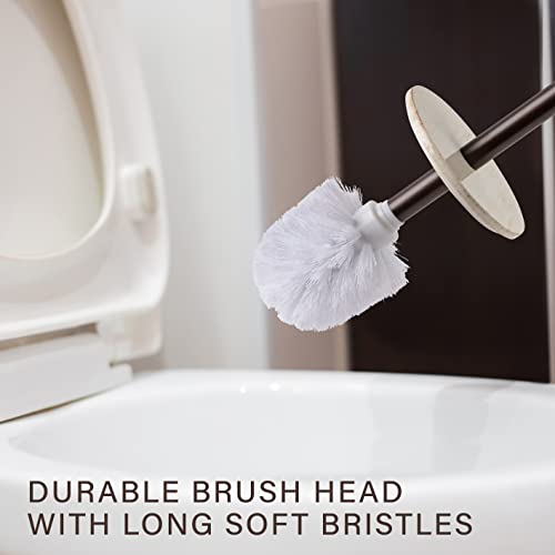 Creative Scents Rustic Luxe Beige 6 Piece Bathroom Accessories Set | Includes Toilet Brush and Holder, Tissue Box Cover, Soap Dispenser, Toothbrush Holder, Tumbler Cup & Soap Dish - style: 6 Piece Set