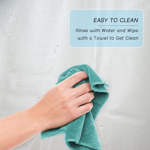 84inch Extra Long Shower Liner Frosted with Bottom Magnets Hook Free | No Hook Needed Hookless PEVA Plastic Vinyl Waterproof Heavy Duty Bathroom Curtain Shower Liner, 72x84" - color: Frosted, size: 72"W x 84"L (Pack of 1)