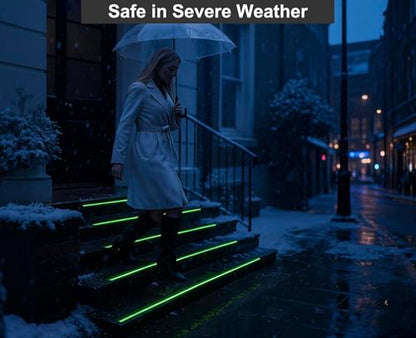 Anti Slip Tape with Glow in Dark, 2 inch x16.4ft Anti Slip Grip Tape for Stairs, Floors, Decks, Bathrooms & Outdoors, Waterproof PVC Non Skid Safety Tape with Glow at Night - size: 2 inches x 16.4 feet