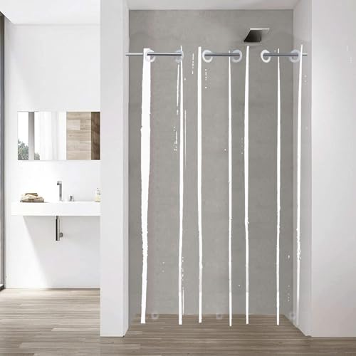 RV Shower Liner 54x72 for Camper, Clear Narrow Curtain Hook Free | PEVA Plastic Vinyl Waterproof Bathroom Curtain Built in Hooks for RV Camper Single Dorm - color: Clear, size: 54"W x 72"L (Pack of 1)