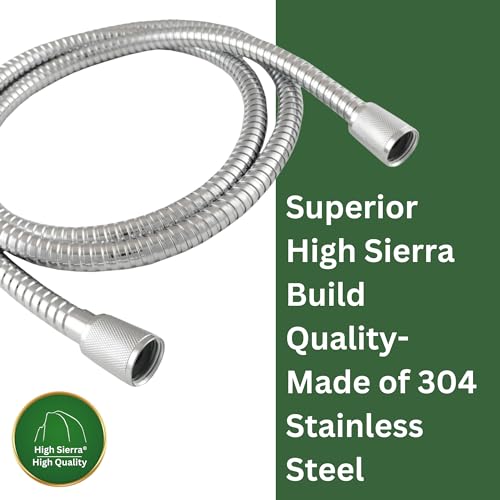 High Sierra® - Lead-Free Stainless Steel Shower Hose With Bio-Film resistant Silicone Inner Tube. Extremely Strong and Flexible-72 Inches. Brushed Nickel - color: Nickel