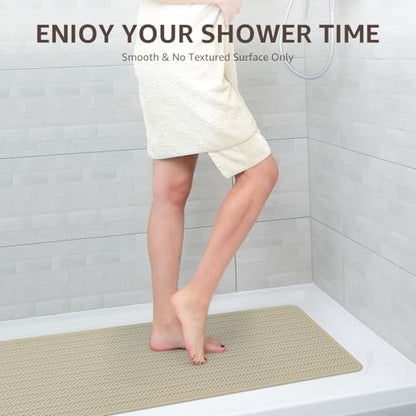 OTHWAY Bathtub Mat Non Slip, Extra Long Rubber Bath Mat for Tub, Machine Washable Shower Anti Slip Mat with 332 Strong Suction Cups (Brown, 36" x 17") - color: Brown, size: 36" x 17" (Rectangular)