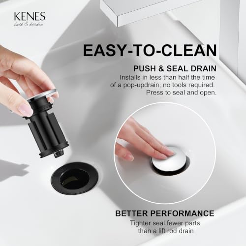 Chrome Vessel Sink Faucet 1 Handle, Tall Bathroom Sink Faucet 1 Hole | Vessel Bowl Faucet with Pop Up Drain & Supply Lines, Lead-Free cUPC & NSF Certified, 1 Hole Faucet for Vanity RV Restroom - color: Chrome, size: Tall