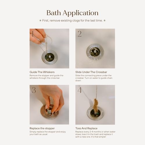 Bathtub Drain Hair Catcher – Disposable Bathroom Hair Trap, Easy to Install in Bathtub Drain, Helps Prevent Clogs – As Seen on Shark Tank - Bathtub Accessories - Bathtub (2-Pack) - color: White Bathtub, size: 2 Count