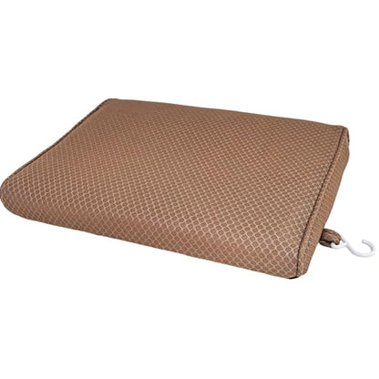 AEROiVi Shower Seat Cushion Non-Slip Silicone Bottom 3D Mesh Washable Brown | Soft Shower Chair Cushion for Benches Quick Drying Washable Mat 3D Mesh Pad with Hook Design Elderly Handicap Disabled - size: Brown