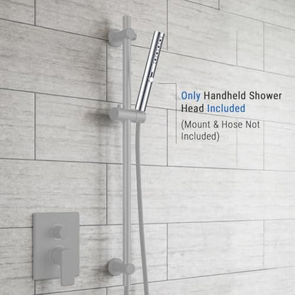 G-Promise All Metal Round 3 Function Handheld Shower Head(Chrome) | All Metal Construction, 3 Function Modes with Massage, Modern Look, Push Switch, Easy Installation - color: Chrome, style: Round