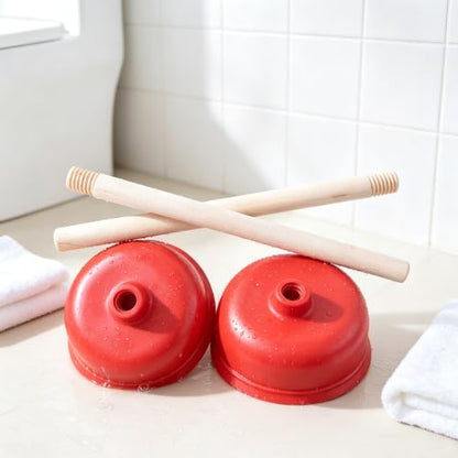 Toilet Plunger with Plunger Holder | Heavy Duty Bathroom Plunger Set for Toilet Repairable Blocked Toilets Sinks and Drains - color: Group 2