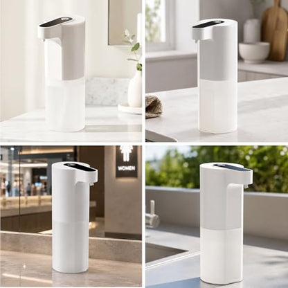 Automatic Soap Dispenser Touchless, Liquid & Foaming Soap Dispensers, USB Rechargeable Smart Hand Soap Dispenser, 3-Level Adjustable, 12.2oz/360ml (2 Pcs Gel Set White) - color: 2 Pcs Gel Set White