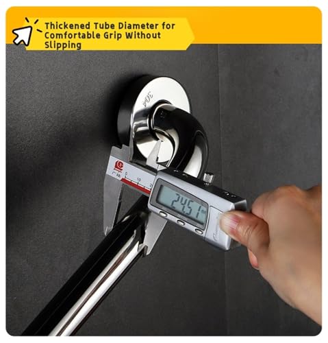 Grab Bar Featuring Anti-Slip Handrail Bathroom Bathtube Shower Safety Rail 304 Stainless Bathroom Grab Bar for Elderly Disabled Injury - size: 23.6inch