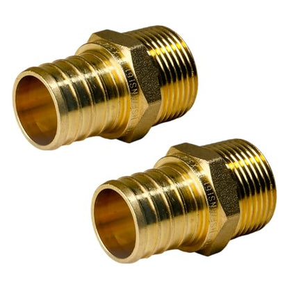 2 Pack XFITTING 1 inch Pex x 3/4 inch Male NPT Adapter, Pex MNPT - size: 1" Pex x 3/4" Male
