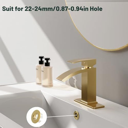 Sink Overflow Ring, Gold | Bathroom Kitchen Sink Basin Trim Overflow Cover Hole Insert Round Cap, Brass - color: Gold