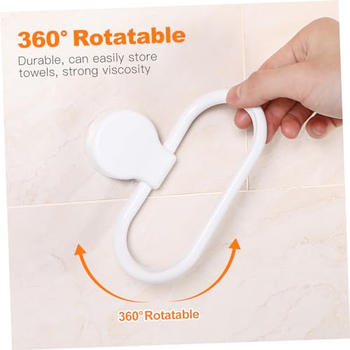 Self-Adhesive Towel Ring for Bathroom and Kitchen No Drilling Required Abs Material Modern Design Easy Installation White Towel Holder for Towels and More