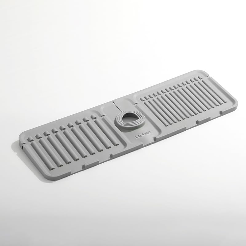 Kitlers Silicone Edge Protectors - Multifunction Sink Accessories, Splash Guard & Draining Mat for Kitchen, Bathroom Sink, Steel, Granite, Quartz Countertops(Transparent)