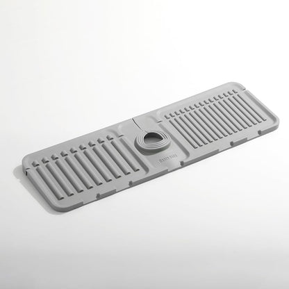 Kitlers Silicone Edge Protectors - Multifunction Sink Accessories, Splash Guard & Draining Mat for Kitchen, Bathroom Sink, Steel, Granite, Quartz Countertops(Transparent)
