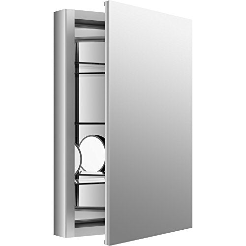Kohler Verdera 20 in. W x 30 in. H Aluminum Medicine Cabinet with Adjustable Flip-Out Flat Mirror - size: 20" W x 30" H, style: Flip Out Mirror