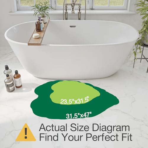 LUMI Cute Bathroom Rugs with Green Leaf Plant, Soft, Fluffy, Plush, Absorbent, Quick Dry, Non Slip, Machine Washable for Shower Floor, Bathroom, Bedroom,Kids Room, 23.5"x31.5", Monstera | Monstera Plant, Soft Plush Microfiber, Quick Dry, Washable for Show